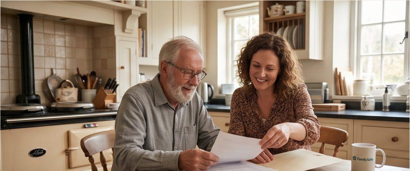 A solicitor explaining documents to a client